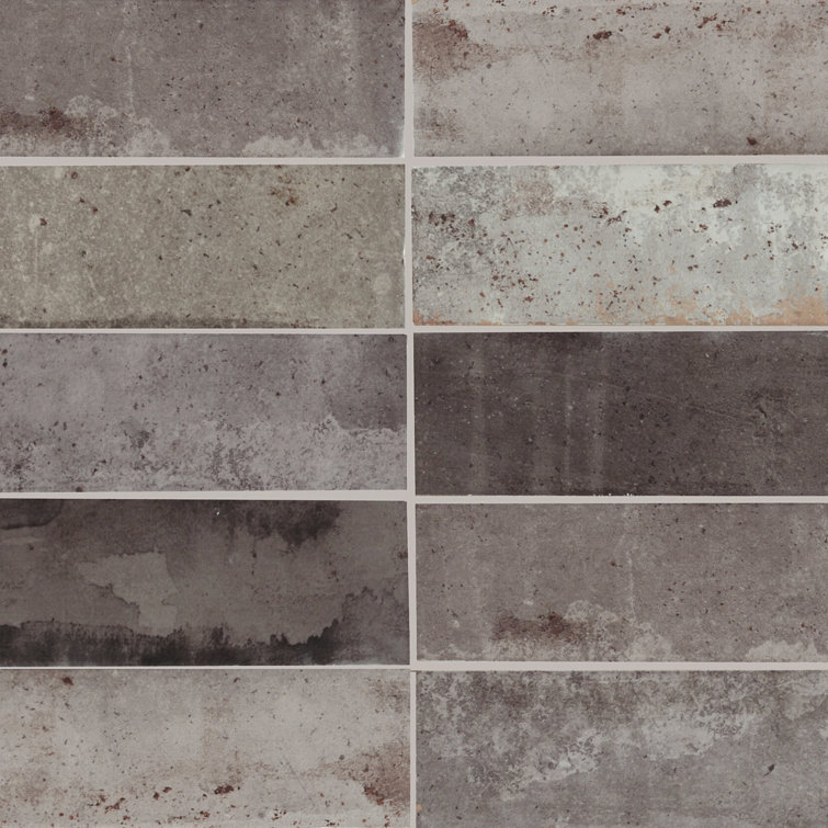 Gray 2" x 6" Zellige Subway Wall Tile