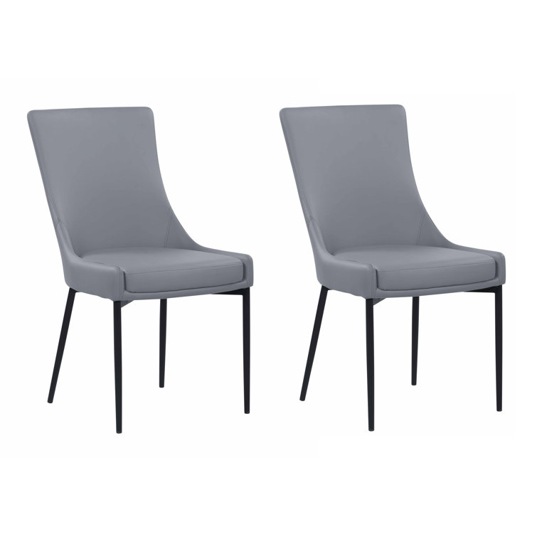 White Stone Top Extendable Dining Table with 4 Gray Upholstered Chairs
