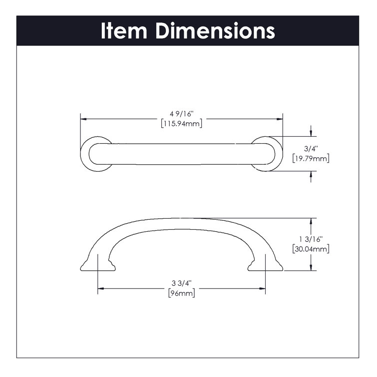 Oil-Rubbed Bronze 3-3/4" Cabinet Pulls 10-Pack