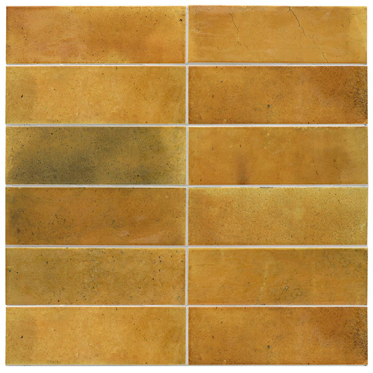Honey Orange Glossy Ceramic Subway Wall and Floor Tile