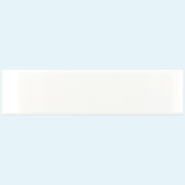 Glossy White Ceramic Subway Wall Tile 1.97'' x 7.87''