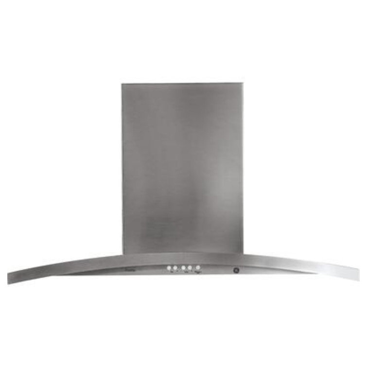 36'' Stainless Steel Convertible Island-Mount Chimney Hood
