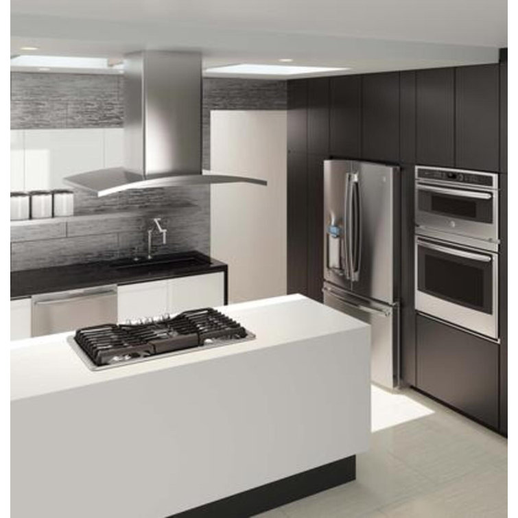 36'' Stainless Steel Convertible Island-Mount Chimney Hood