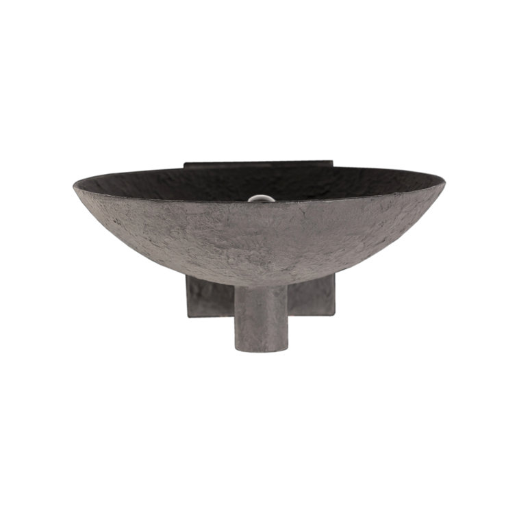 Matte Black Plaster Half Moon Sconce