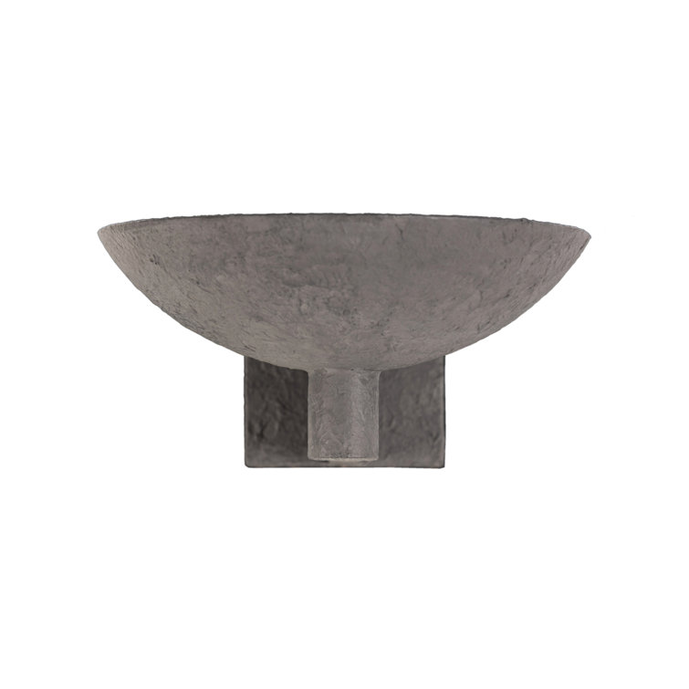 Matte Black Plaster Half Moon Sconce