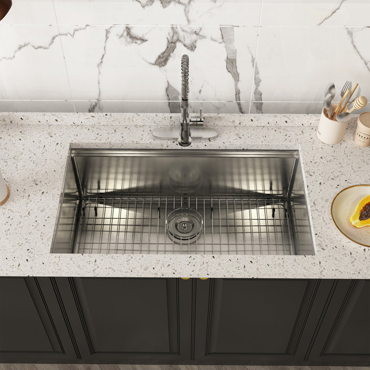 32" Brushed Stainless Steel Undermount Workstation Kitchen Sink