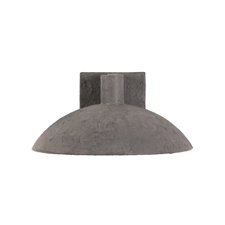 Matte Black Plaster Half Moon Sconce