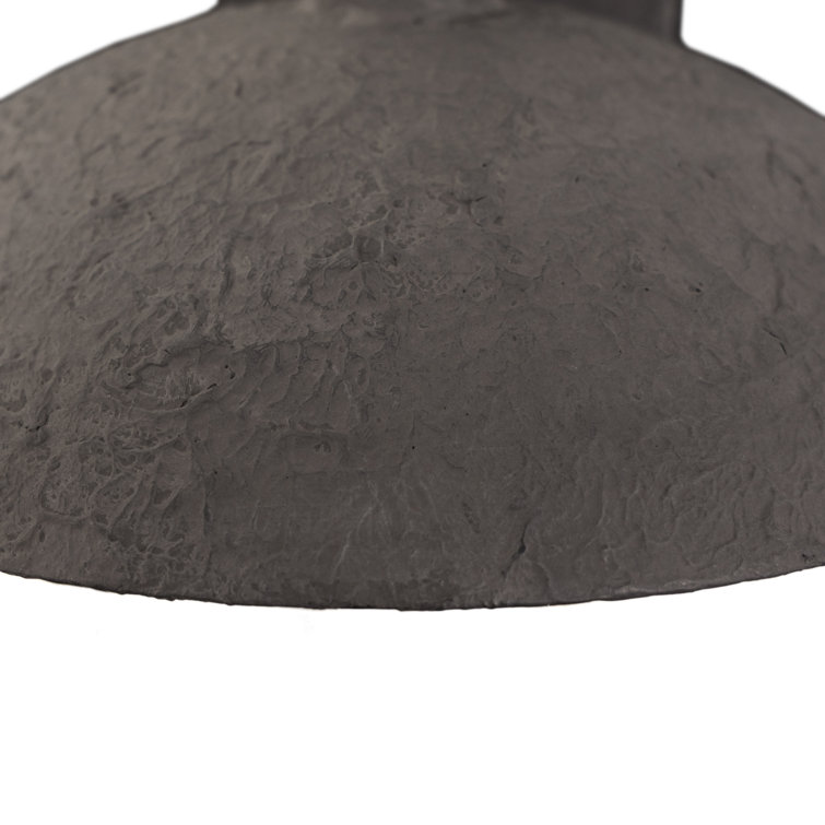 Matte Black Plaster Half Moon Sconce