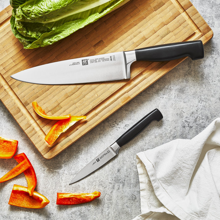 Zwilling Four Star 2-Piece Stainless Steel Knife Set with Block