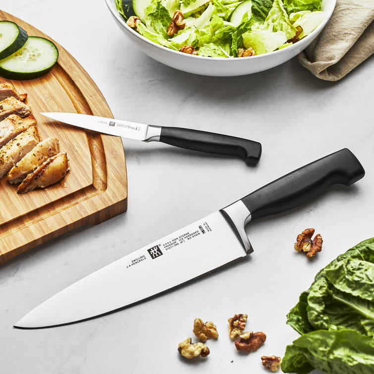 Zwilling Four Star 2-Piece Stainless Steel Knife Set with Block