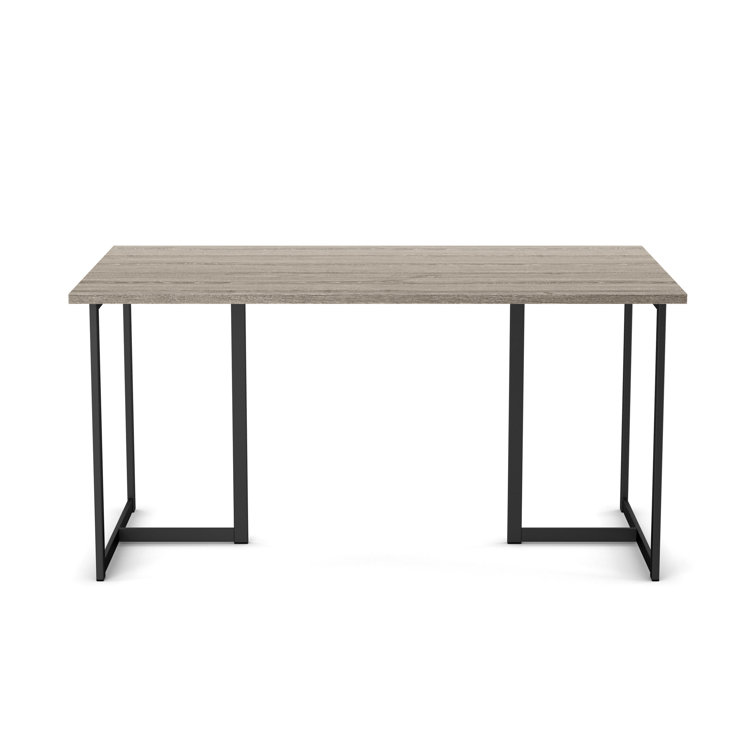 Mindy 5-Piece Brown Laminate Dining Set with Black Frame