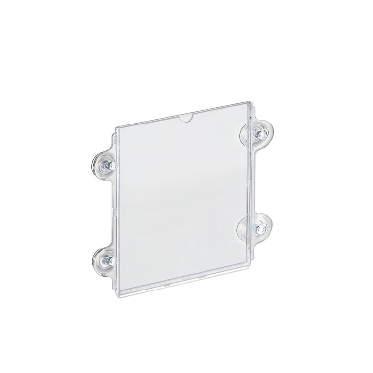 Clear Acrylic Window/Door Sign Holder Frame with Suction Cups, 8.5''W x 11''H