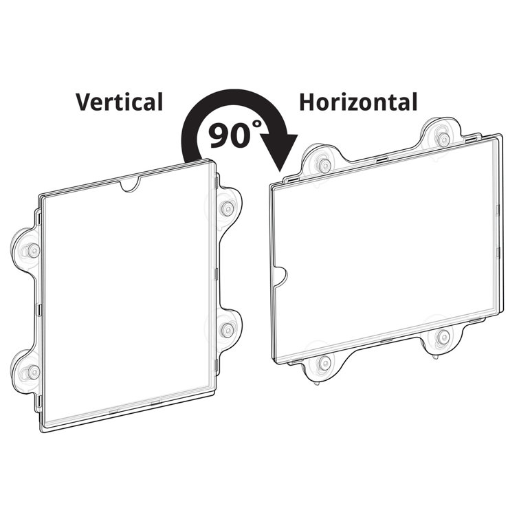 Clear Acrylic Window/Door Sign Holder Frame with Suction Cups, 8.5''W x 11''H