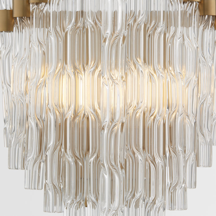 Aged Brass and Glass 1-Light Wall Sconce