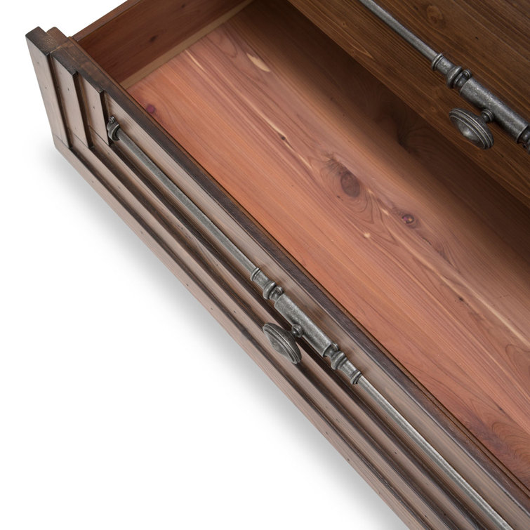 Carrollton 6-Drawer Brown Industrial Chest with Cedar Lining