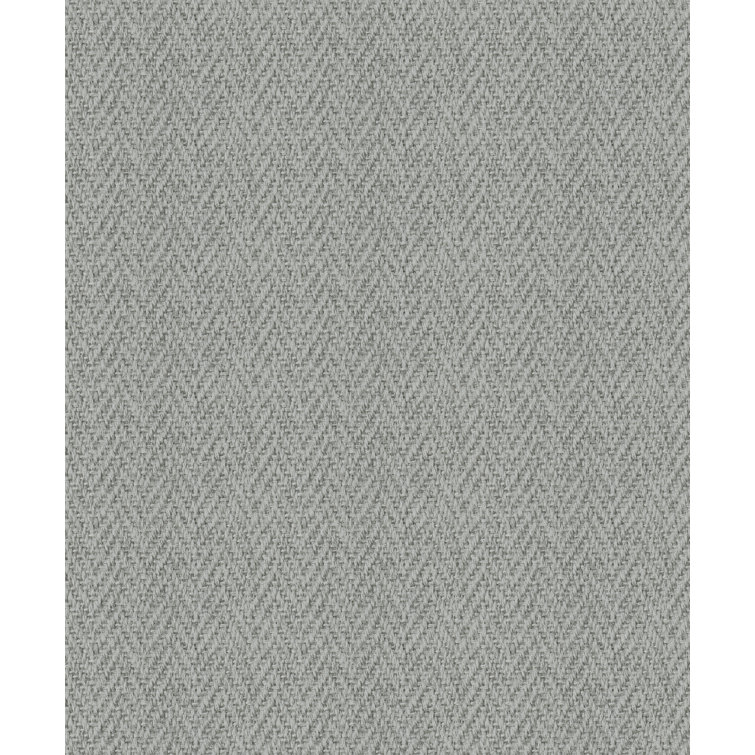 Gray Sisal Weave Texture Non-Pasted Wallpaper Roll
