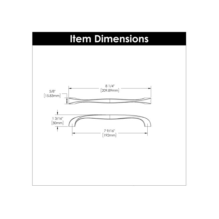 Polished Nickel Modern Bar Cabinet Handles with Mounting Hardware