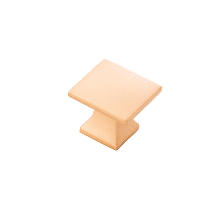 Brushed Golden Brass Square Cabinet Knob Multipack