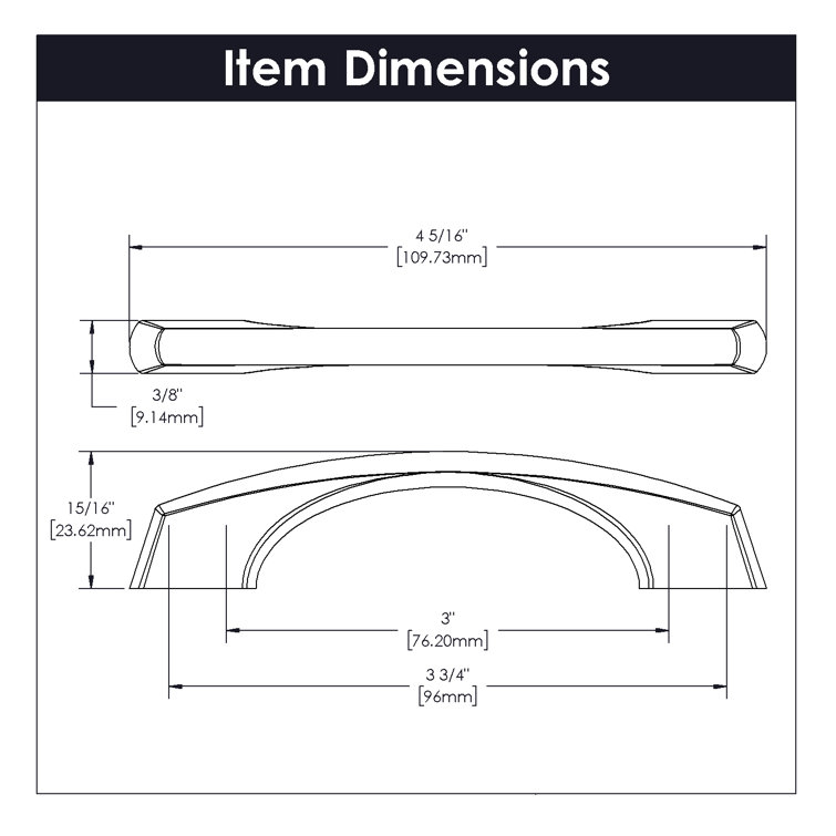 Stainless Steel Modern Cabinet Pulls with Mounting Hardware