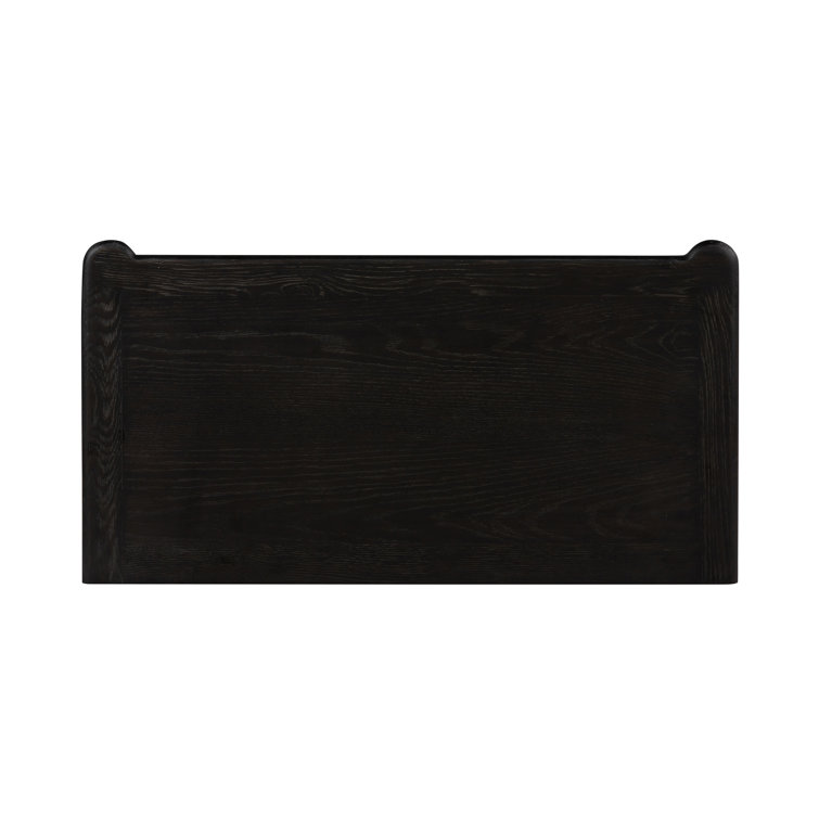 Tacorey Rustic Black Solid Oak 1-Drawer Nightstand