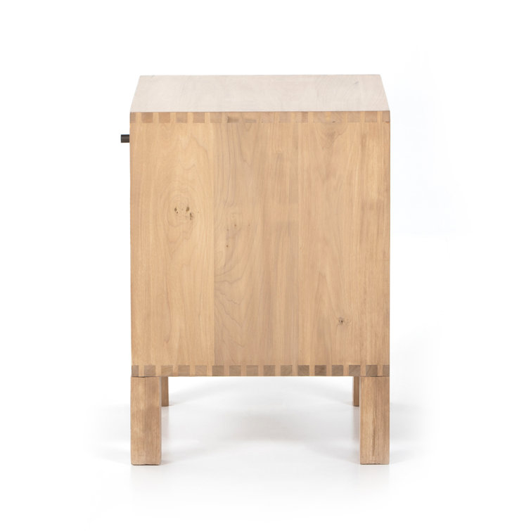 Dry Wash Poplar 1-Drawer Contemporary Nightstand