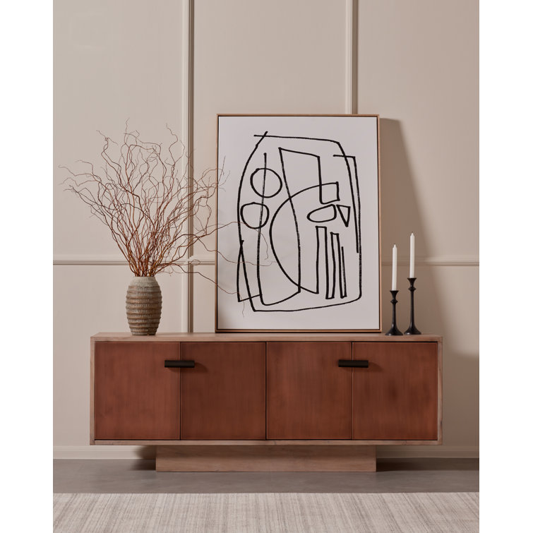 Black Framed Abstract Canvas Print 40" x 30"