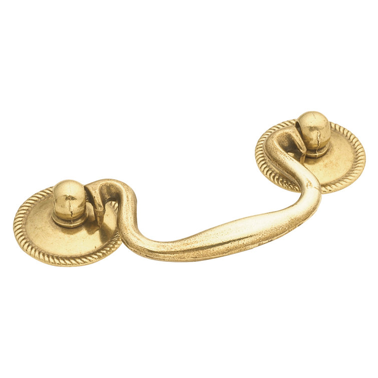 Lancaster Hand Polished Gold Traditional Drop Bail Pull