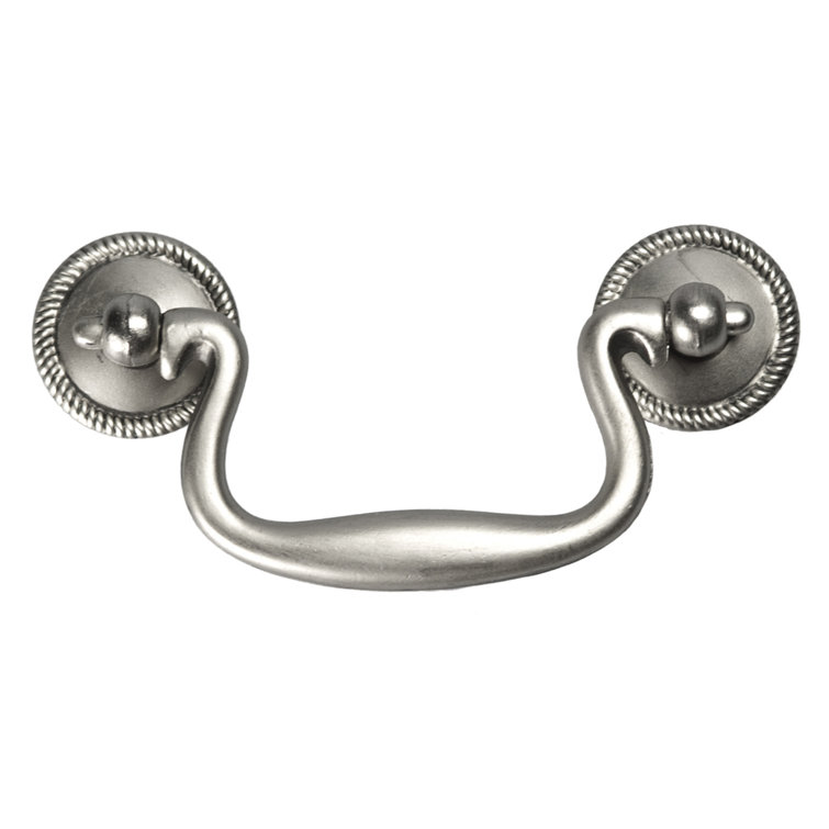 Silver Traditional 3" Drop Bail Handle with Mounting Hardware