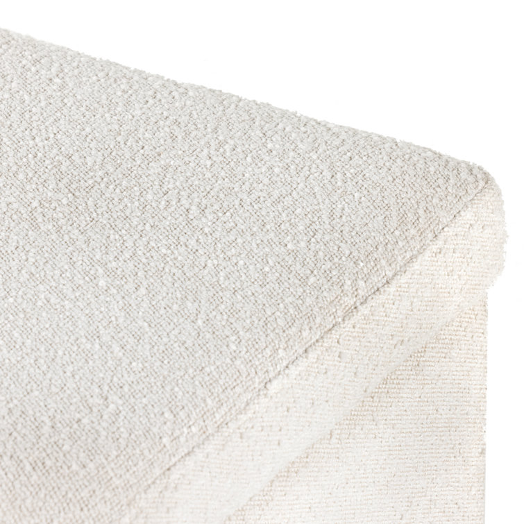 Contemporary White Oak Upholstered Storage Bench