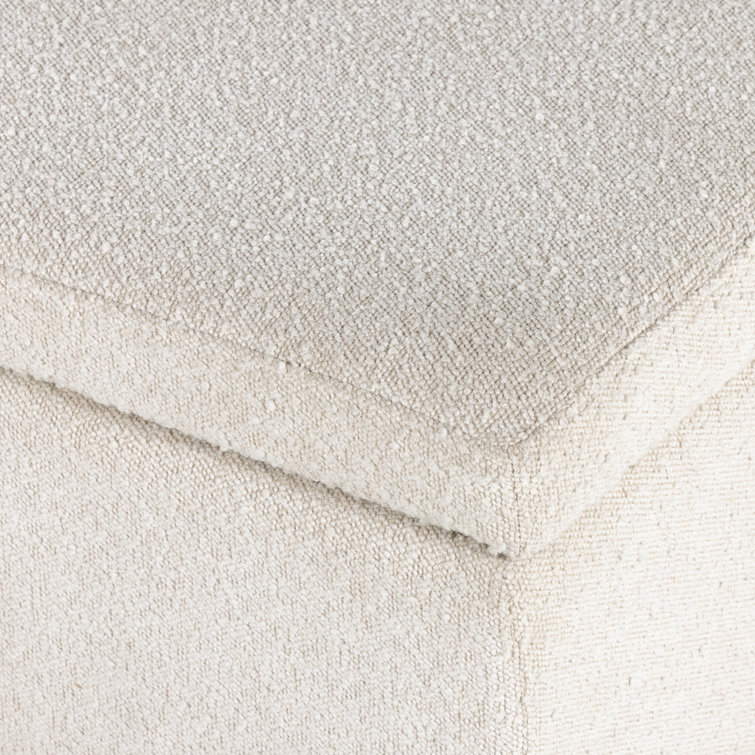 Contemporary White Oak Upholstered Storage Bench