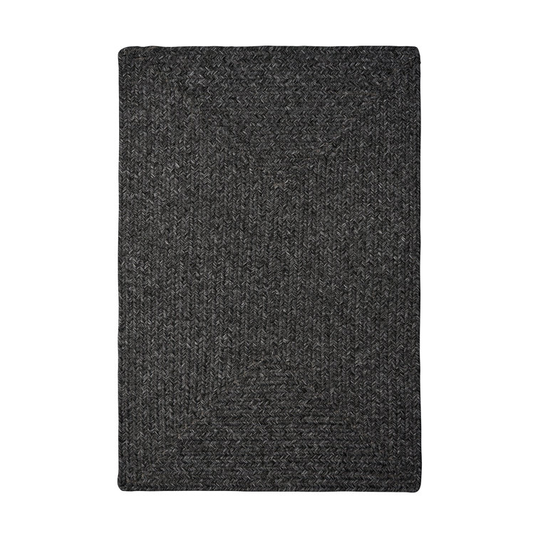 Charcoal Braided Synthetic 5' x 8' Indoor/Outdoor Area Rug