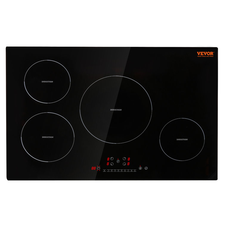 VEVOR 30'' Black Stainless Steel 4 Burner Induction Cooktop