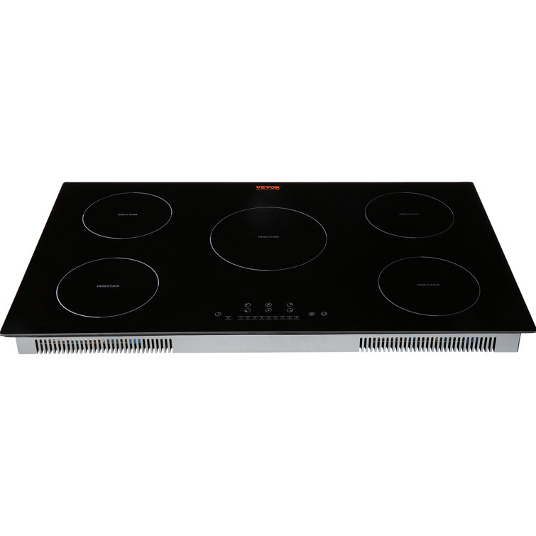 VEVOR 36" Black Ceramic 5 Burner Induction Cooktop