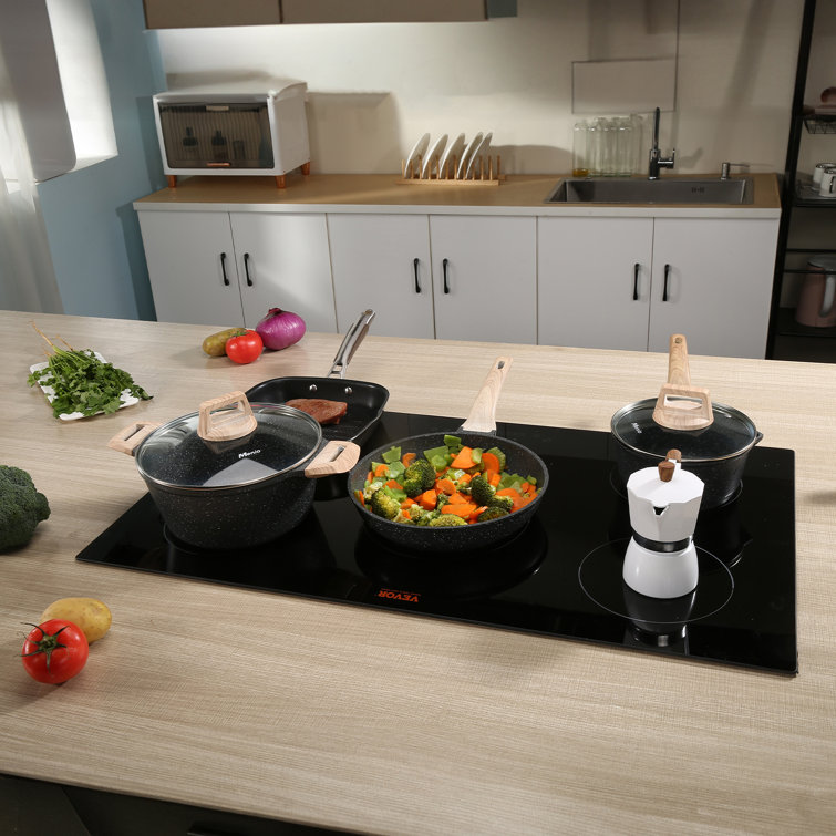 VEVOR 36" Black Ceramic 5 Burner Induction Cooktop