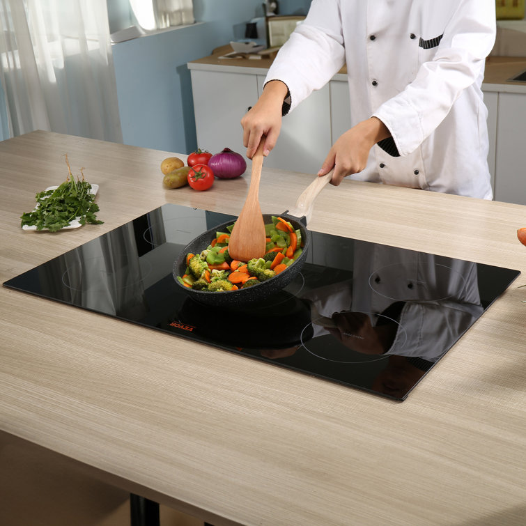 VEVOR 36" Black Ceramic 5 Burner Induction Cooktop