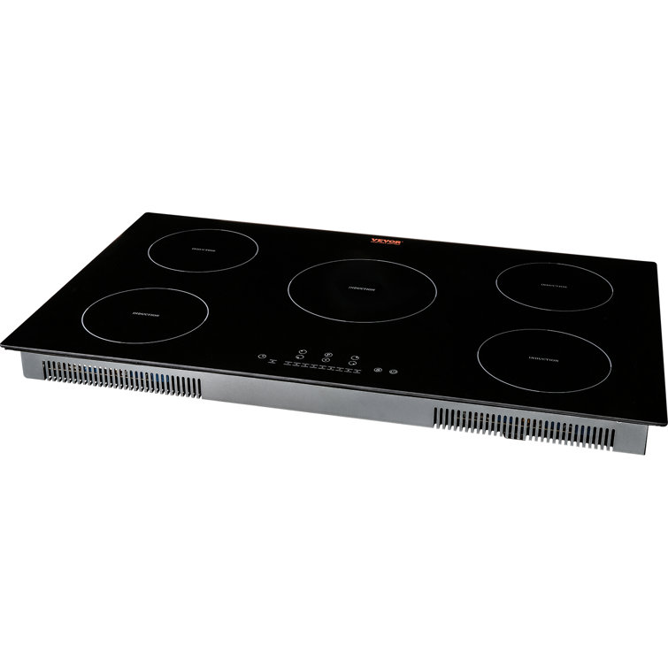 VEVOR 36" Black Ceramic 5 Burner Induction Cooktop