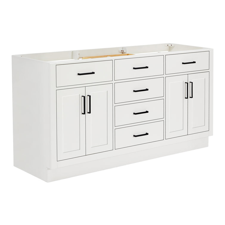 Hepburn 66'' White Double Freestanding Bathroom Vanity Base