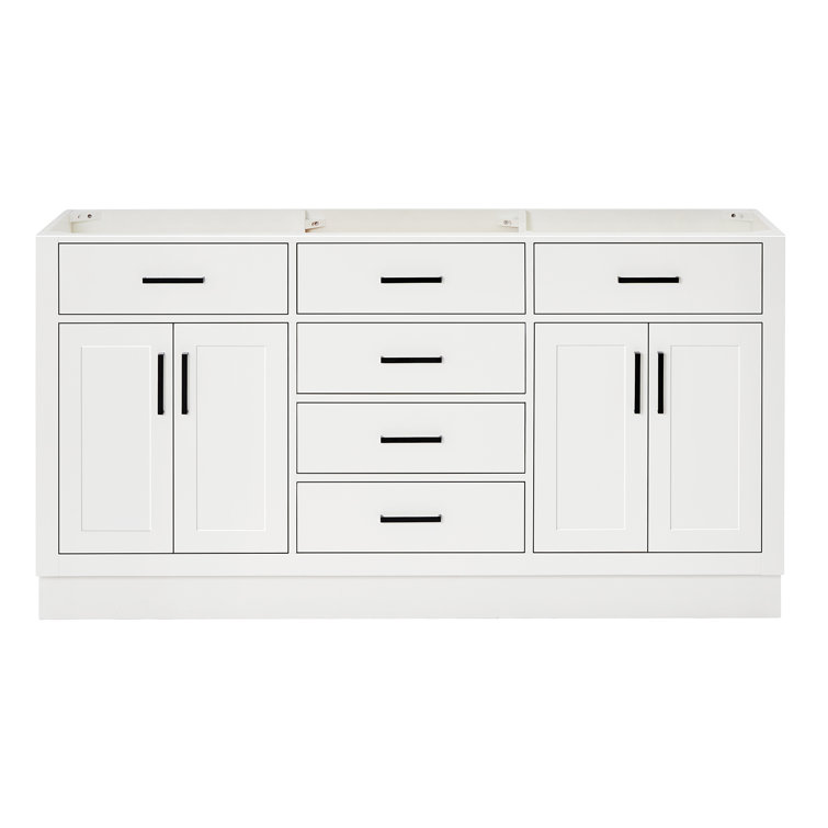 Hepburn 66'' White Double Freestanding Bathroom Vanity Base