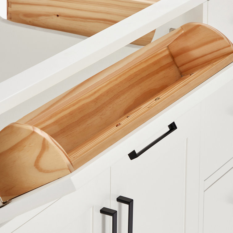 Hepburn 66" White Hardwood Single Bathroom Vanity Base