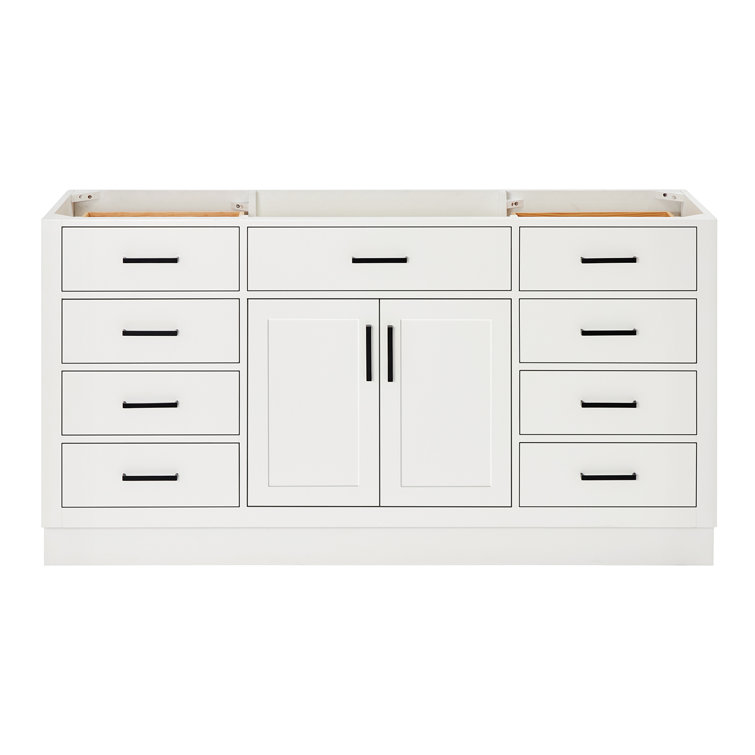 Hepburn 66" White Hardwood Single Bathroom Vanity Base