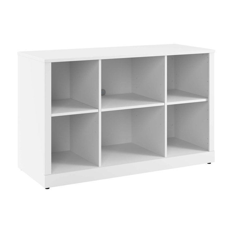 Hampton Heights White 48" 6-Cube Bookshelf