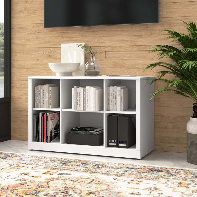 Hampton Heights White 48" 6-Cube Bookshelf