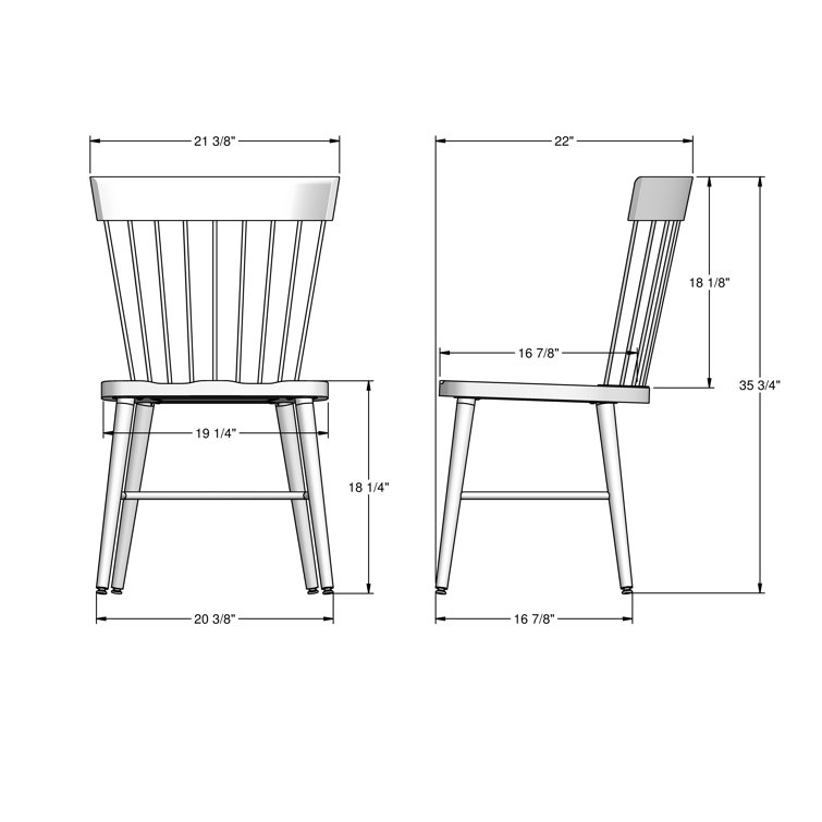 Dark Brown Wood and Metal Slat Back Side Chair