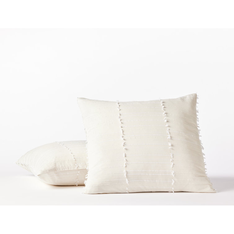 Organic Undyed Alpine White Cotton Pillow Cover 22"