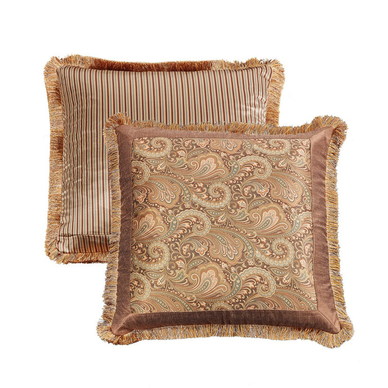 Elizabeth Slate Blue & Golden Brown King Comforter Set - Reversible 13-Piece