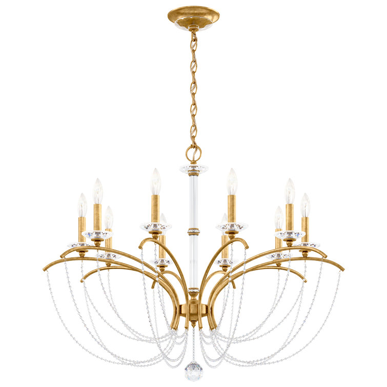Heirloom Gold Bronze Crystal 10-Light Candle Chandelier
