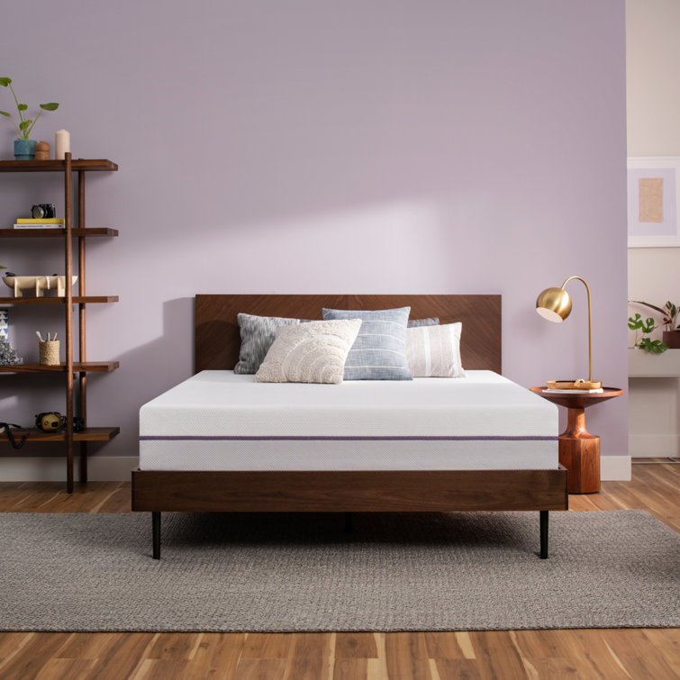 California King White Gel Memory Foam Mattress with Medium Comfort