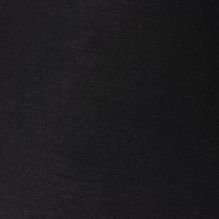 Black Ceramic Table Lamp with Tapered Cotton Shade