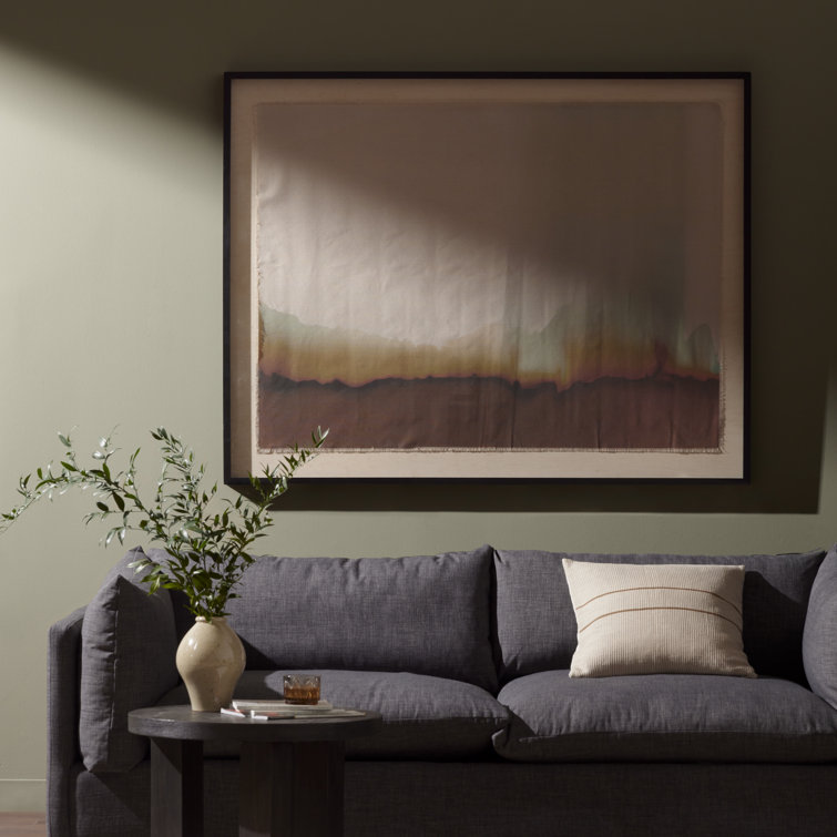 Large Red and Brown Abstract Landscape Canvas Painting