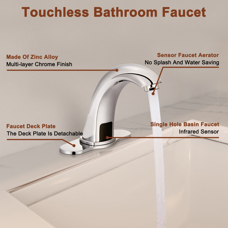 Chrome Hands-Free Automatic Sensor Bathroom Faucet